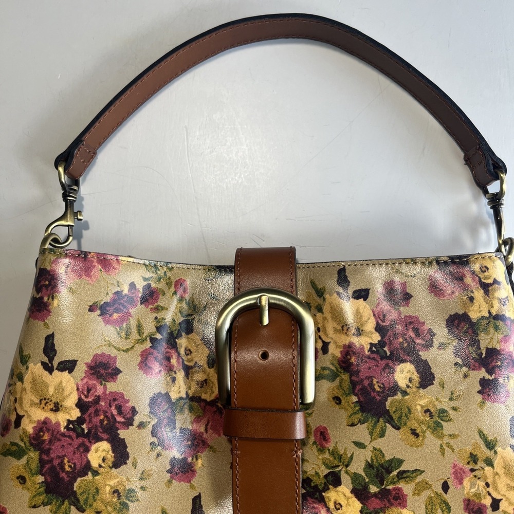 Patricia Nash Irving Bucket Handbag Leather Disstress Vintage Victorian Garden - Picture 4 of 11